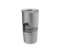 Roma Coliseo Vintage Skyline Italia Abanico I Love Rome Vaso térmico de acero inoxidable de doble pared