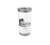 Roma Coliseo Vintage Skyline Italia Abanico I Love Rome Vaso térmico de acero inoxidable de doble pared