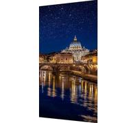 Roma Diamond Painting Adultos, 5D Diamond Painting Basílica de San Pedro Pintura Diamante Niño DIY Cristal Bordado Punto de Cruz Manualidades para Decoración Pared Hogar Regalo 100x200cm tb3-q11