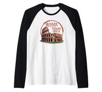 Roma fue una Buena Idea Italia Viajes Vacaciones Estética Camiseta Manga Raglan