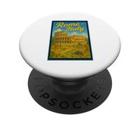 Roma Italia 50's Vintage Travel Tourist Poster Art Graphic PopSockets PopGrip Adhesivo