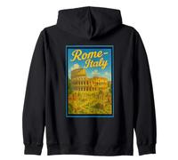 Roma Italia 50's Vintage Travel Tourist Poster Art Graphic Sudadera con Capucha