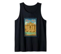 Roma Italia 50's Vintage Trevi Tourist Poster Art Graphic Camiseta sin Mangas