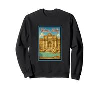 Roma Italia 50's Vintage Trevi Tourist Poster Art Graphic Sudadera
