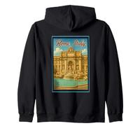 Roma Italia 50's Vintage Trevi Tourist Poster Art Graphic Sudadera con Capucha
