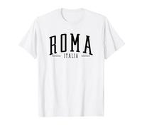Roma Italia Arqueado Texto Roma Italia niños niñas Recuerdo Camiseta, Hombre, Blanco, XL