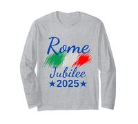 Roma Italia Bandera Italia Souvenir Roma 2025 Jubileo Peregrinos Manga Larga