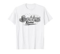 Roma Italia Coliseo Ciudad del Vaticano Dibujo Arte Camiseta