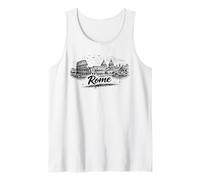 Roma Italia Coliseo Ciudad del Vaticano Dibujo Arte Camiseta sin Mangas