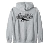 Roma Italia Coliseo Ciudad del Vaticano Dibujo Arte Sudadera con Capucha