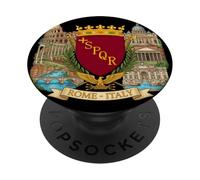 Roma Italia Escudo de Armas Viaje Recuerdo Ciudad Turista Regalo PopSockets PopGrip Adhesivo