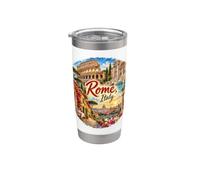Roma Italia Europa, destino del puerto marítimo de cruceros Fontana de Trevi Vaso térmico de acero inoxidable de doble pared