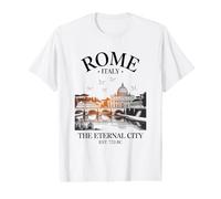 Roma Italia La Ciudad Eterna Vintage Horizonte Viajes Camiseta gráfica económica