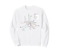 Roma Italia Metro Train Suburban Railway - Mapa de Ruta de Recuerdo Sudadera