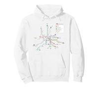 Roma Italia Metro Train Suburban Railway - Mapa de Ruta de Recuerdo Sudadera con Capucha
