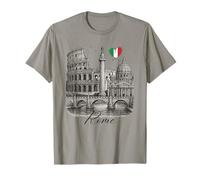Roma Italia Monumentos Arte Romano Coliseo Viaje Souvenir Camiseta