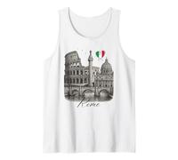 Roma Italia Monumentos Arte Romano Coliseo Viaje Souvenir Camiseta sin Mangas