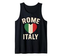 Roma, Italia, Roma, amante, bandera italiana, corazón, capital italiana Camiseta sin Mangas