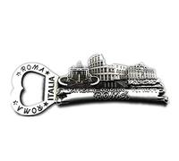 Roma Italy - Abridor de botellas de cerveza 3D para nevera, imán de metal fuerte, regalo turístico, imán chino, hecho a mano, decoración del hogar y la cocina, calcomanía magnética para nevera (Roma)