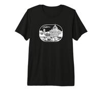 Roma, la Ciudad eterna. Silueta Decorativa. Camiseta Premium