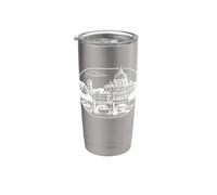 Roma, la ciudad eterna. Silueta decorativa. Vaso térmico de acero inoxidable de doble pared