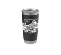 Roma, la ciudad eterna. Silueta decorativa. Vaso térmico de acero inoxidable de doble pared