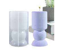 Roma - Molde de silicona para velas, forma geométrica, cilindro 3D, forma cónica para velas de silicona, accesorios de jabón de geométrica, molde epoxi para centro de mesa, portavelas