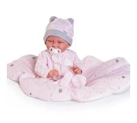 Roma Muñeca Antonio Juan Carla - Cuerpo Suave con Cojín Nube 42cm, Muñeca Bebé Interactiva con Chupete Magnético, Cuerpo Suave, Pintado a Mano, Ojos Moviles, Funda Incluida, Fabricado en España