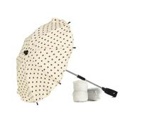 Roma Paquete de accesorios para cochecito de muñecas, protector de lluvia, mosquitera, sombrilla, rojo, rosa o crema, ajuste universal para el 99% de los cochecitos de muñecas (crema)