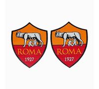 Roma - Parche con escudo del equipo de fútbol, para planchar o coser, 2 unidades termoadhesivas de 8 cm x 6 cm, bordado, Roma
