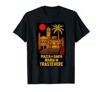 Roma Piazza di Santa Maria in Trastevere Barrios Romanos Camiseta gráfica económica
