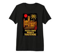 Roma Piazza di Santa Maria in Trastevere Barrios Romanos Camiseta Premium
