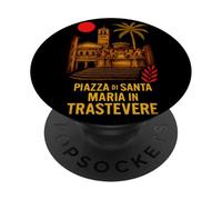 Roma Piazza di Santa Maria in Trastevere Barrios Romanos PopSockets PopGrip Adhesivo