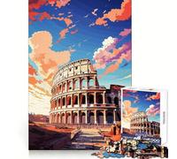 Roma Pintura al óleo Rompecabezas difícil para Adultos 1000 Piezas Juguete de Habilidad para Toda la Familia Arte de Corte preciso Coleccionable (50x75cm)