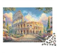 Roma Puzle De 1000piezas Coliseo Romano Piezas Sin Astillas para Parejas Satisfactorio Al Completar Tiempo Libre Piezas Únicas 38x26cm/1000pcs