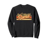 Roma Skyline & Italia Retro Stripes - Recuerdo de Roma Italia Sudadera