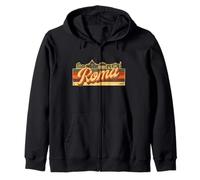 Roma Skyline & Italia Retro Stripes - Recuerdo de Roma Italia Sudadera con Capucha
