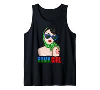 Roma Traveller Girl - Romani Flag Proud Womens Camiseta sin Mangas