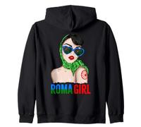 Roma Traveller Girl - Romani Flag Proud Womens Sudadera con Capucha