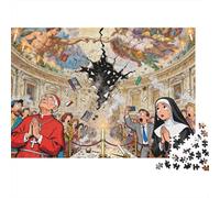 Roma Vaticano Capilla Sixtina Puzzle De Madera Impermeable DIY Puzzles De 1000 Piezas para Adultos Desafiante Y Estimulante Rompecabezas para Decoración del Hogar
