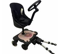 Roma X RHS 4 Rider - Asiento y dirección para niños pequeños - Tabla universal para cochecitos/niños con ruedas LED, asiento estampado, se adapta al 99% de cochecitos, para niños de 1 a 6 años (25 kg