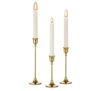 Romadedi Candlestick Holder Gold Set of 3: Decorative Candle Holders for Taper Candle for Home Wedding Decor