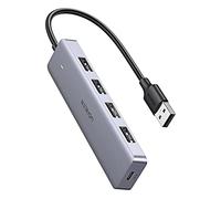 Romalux - Adaptador USB C de 4 Puertos USB 3.0 para MacBook Pro 2019/2018/2017, Chromebook Google Pixelbook, XPS, Samsung S9/S8 y Otros Dispositivos USB Tipo C