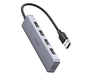 Romalux - Adaptador USB C de 4 Puertos USB 3.0 para MacBook Pro 2019/2018/2017, Chromebook Google Pixelbook, XPS, Samsung S9/S8 y Otros Dispositivos USB Tipo C