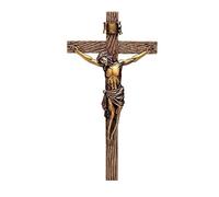 Roman Crucifijo de pared de bronce inspirado en madera Jesucristo 62153