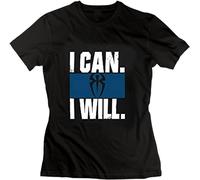 Roman Reigns I Can I Will Men's Cotton T-Shirt Black Shirt Top tee L