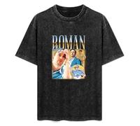 Roman Roy TV Show Retro 90's Men's T-Shirt Unisex Black Cotton Print tee Shirts S