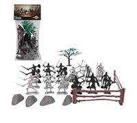 Roman Soldier Figure Set - Medieval Soldier Toy Model, Small Action Figure, 6cm Height + ABS Body, Durable Synthetic Polymer - For History Collection & Display