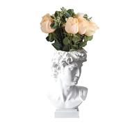 Roman Statue Vase - David Inspired Planter Holder, Artistic Makeup Brush Container, Decorative Pen Organizer | Stylish Home Office Sculpture Accent for Desktop Interior Decoration Gift Display