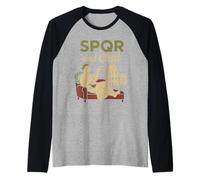 Romana Historia SPQR Julio César Latino Meme Idea de Regalo Camiseta Manga Raglan